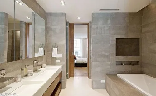the master bathroom