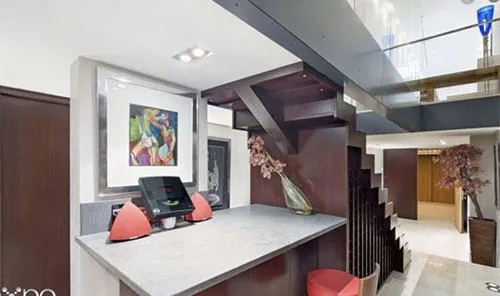 the style of the townhouse is very modern