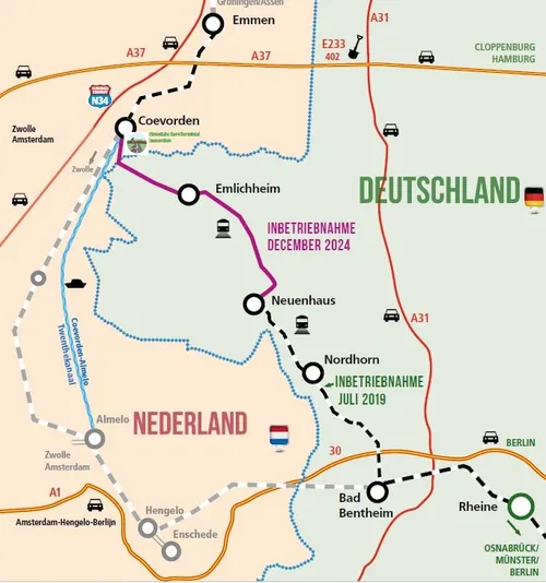 dr spoor kaart spoorverbinding