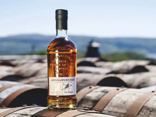 ardnamurchan the midgie whisky on casks in scotland