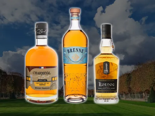 Bottle of French whisky with Tokaj cask finish