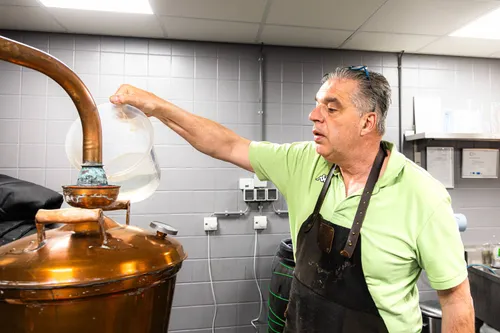 Master Distiller at Stokerij de Branding working on rum