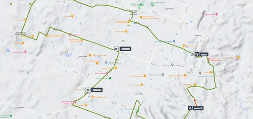 Kaart Tour Down Under 2024 etappe 1