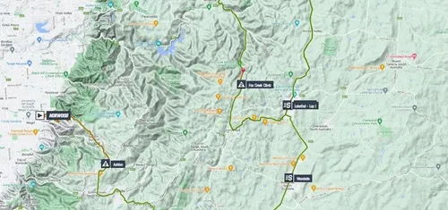 Kaart Tour Down Under 2024 etappe 2