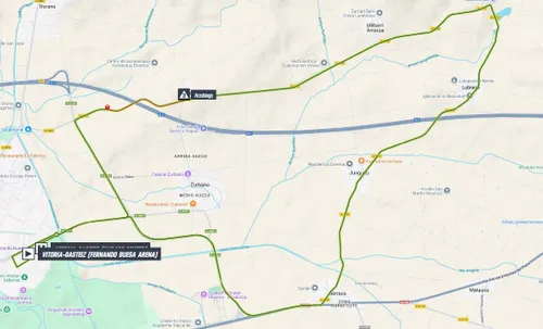 Kaart Itzulia Baskenland 2025 etappe 1