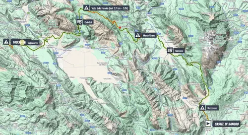Kaart Giro d'Italia 2025 etappe 7