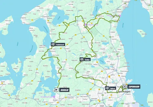 Kaart Kopenhagen Sprint 2025