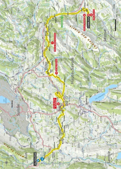 Kaart Criterium du Dauphiné 2025 etappe 6
