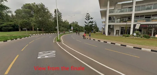 View from the finish