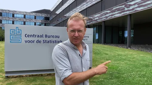 albert klein haneveld bij het startpunt van zijn onderzoek het cbs