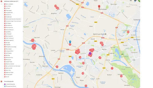 atelierroute 2017 kaart