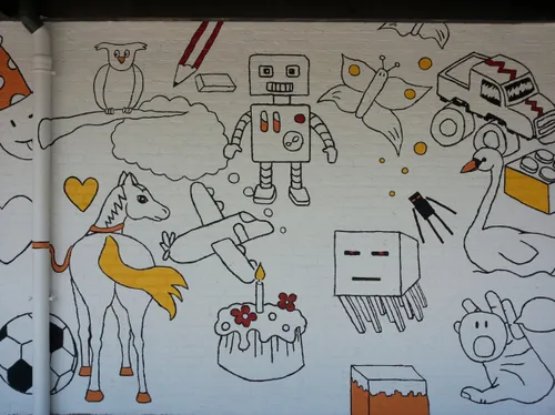 danielle krijt en kelly megens muurschildering