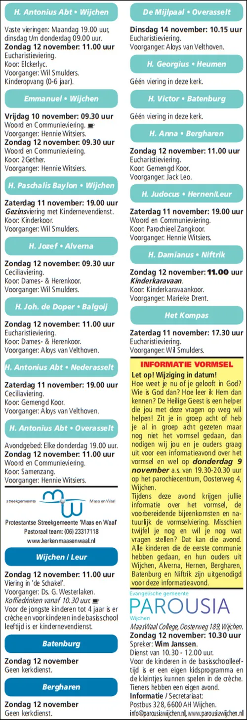 kerkberichten gemeente wijchen 071117