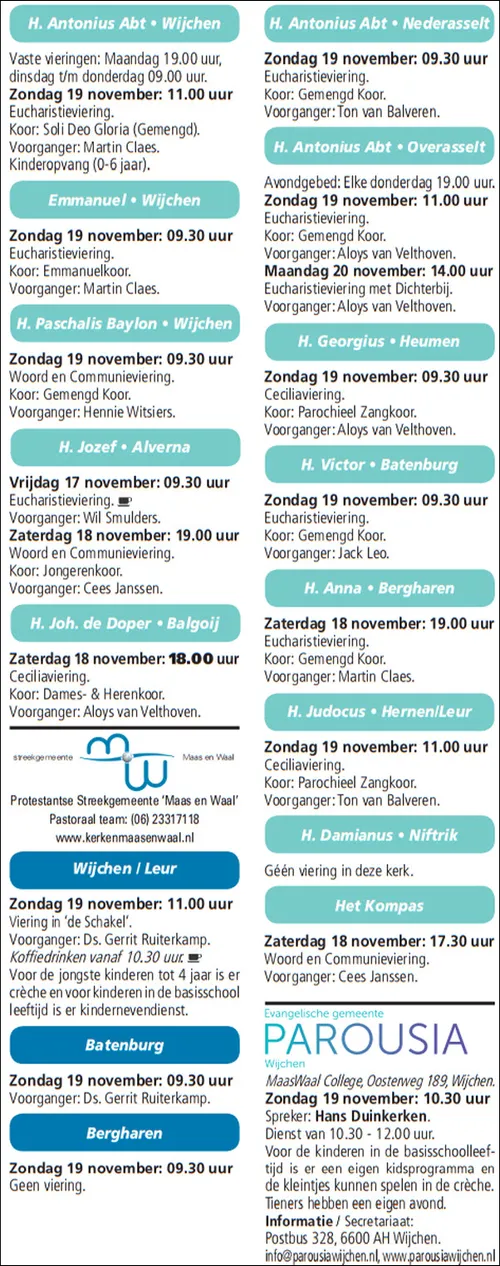 kerkberichten gemeente wijchen 141117