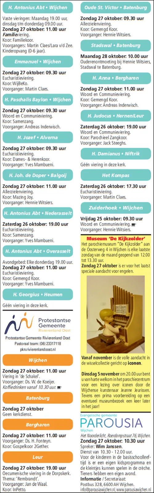 kerkberichten gemeente wijchen 231019