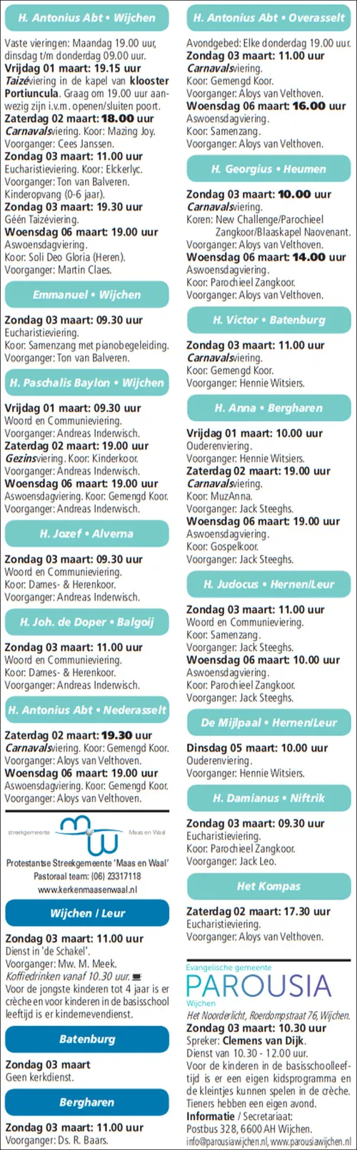 kerkberichten gemeente wijchen 270219