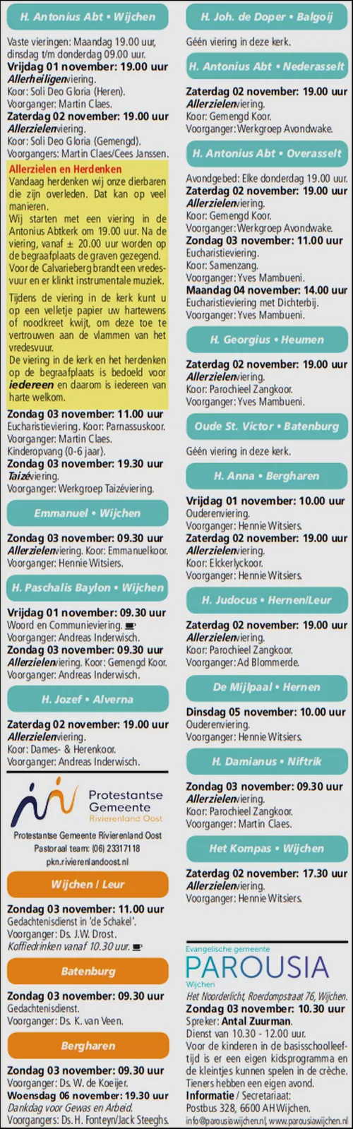 kerkberichten gemeente wijchen 301019 01