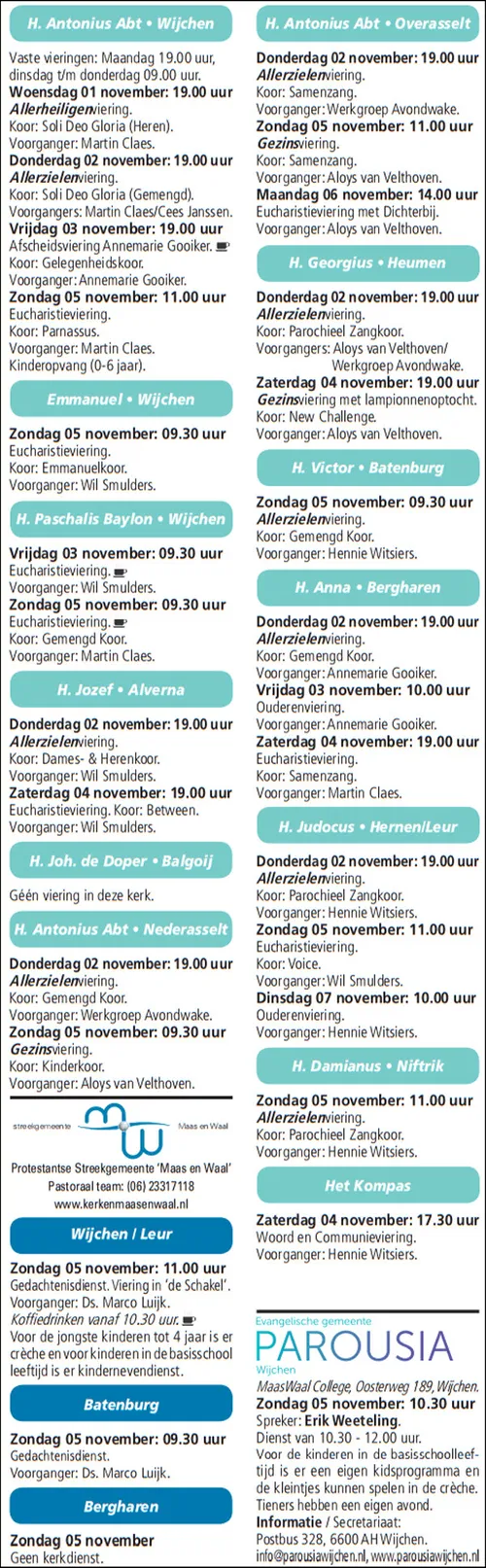 kerkberichten wijchen 011117