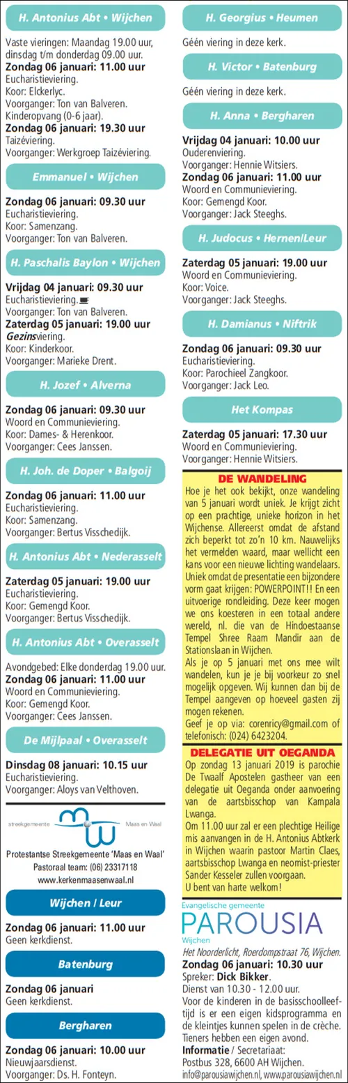 kerkberichten wijchen 020119
