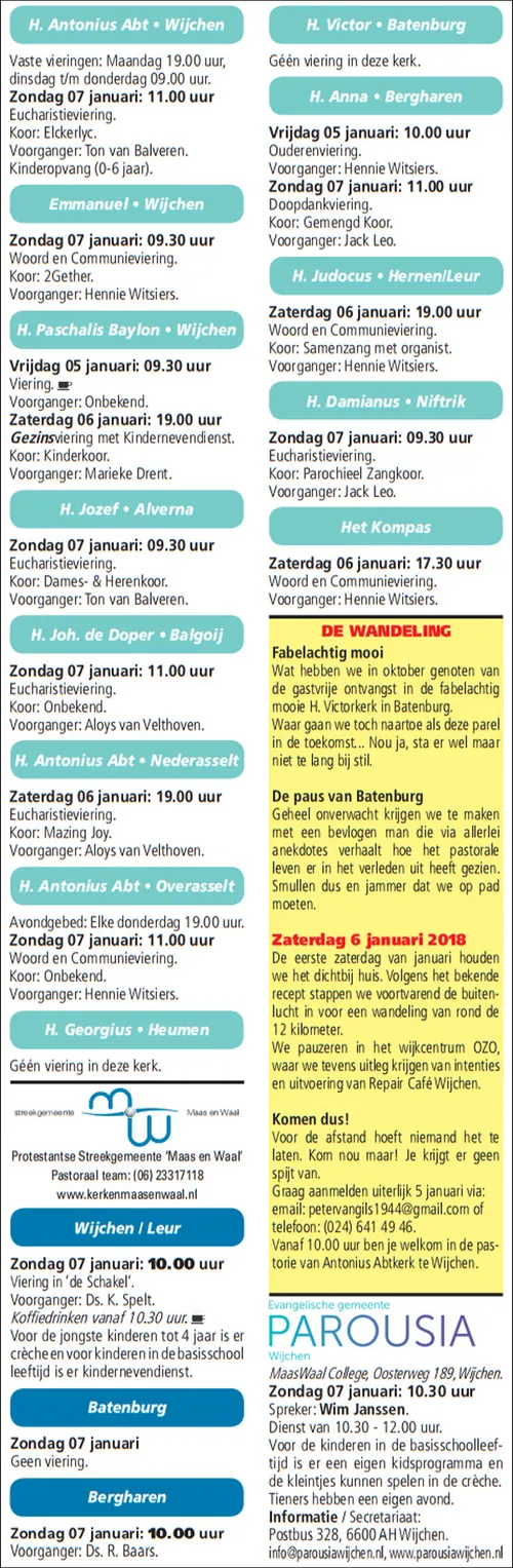 kerkberichten wijchen 030118