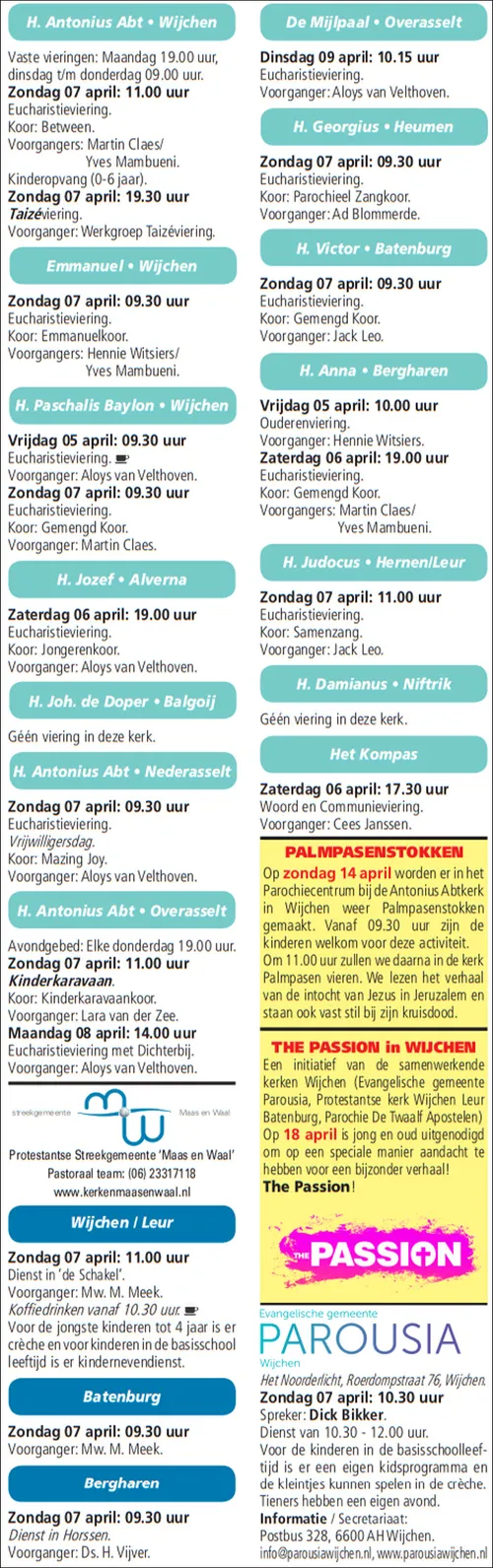 kerkberichten wijchen 030419