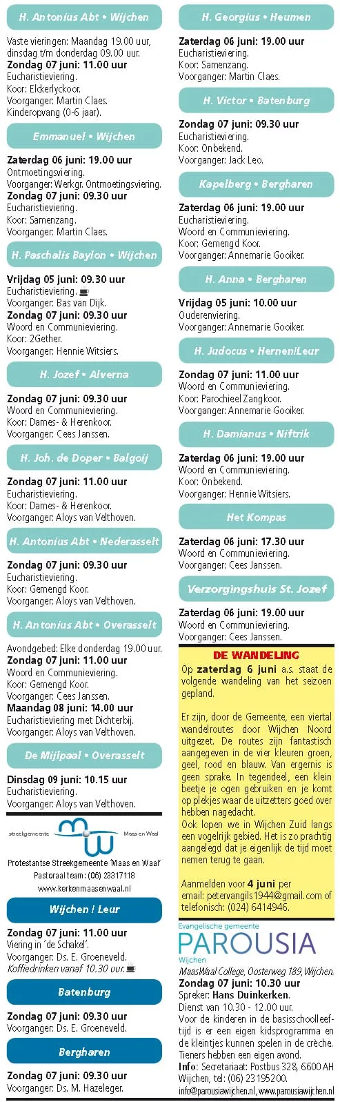 kerkberichten wijchen 030615