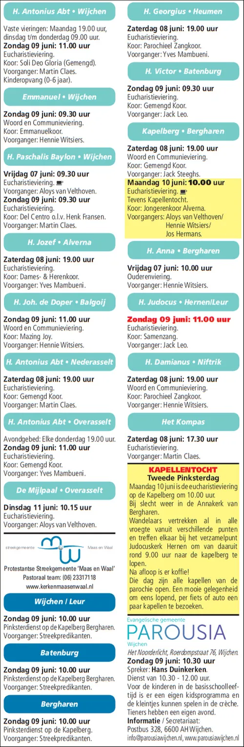 kerkberichten wijchen 050619