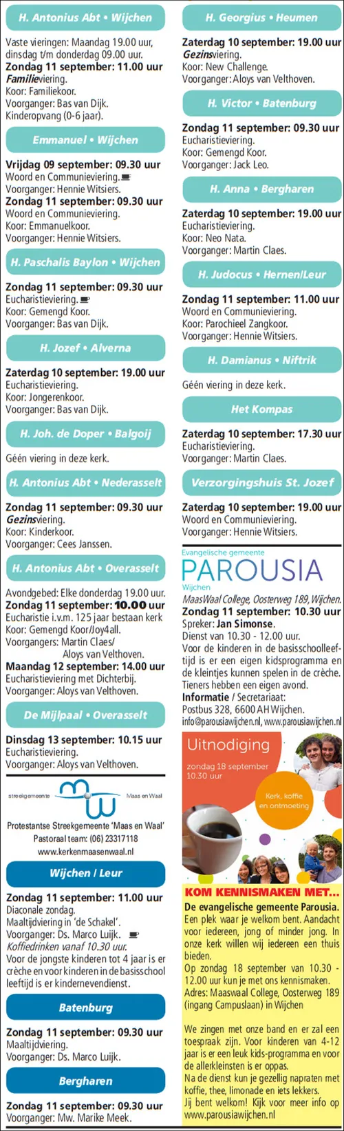 kerkberichten wijchen 070916