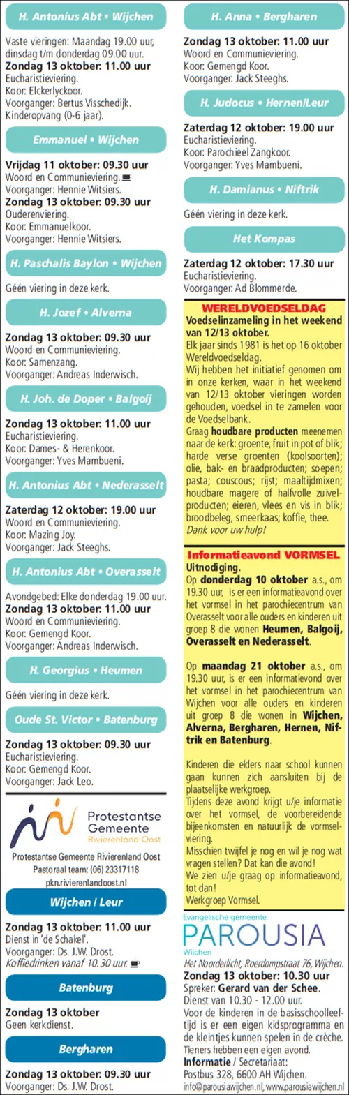 kerkberichten wijchen 091019