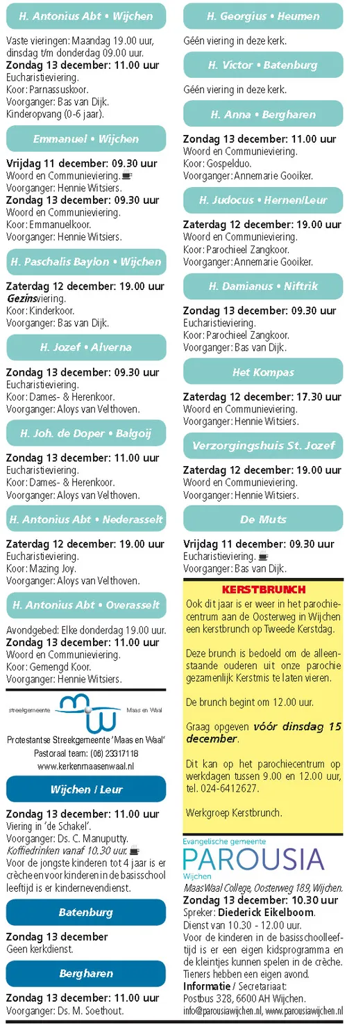 kerkberichten wijchen 091215