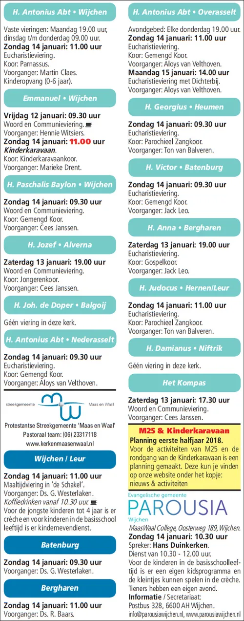kerkberichten wijchen 100118