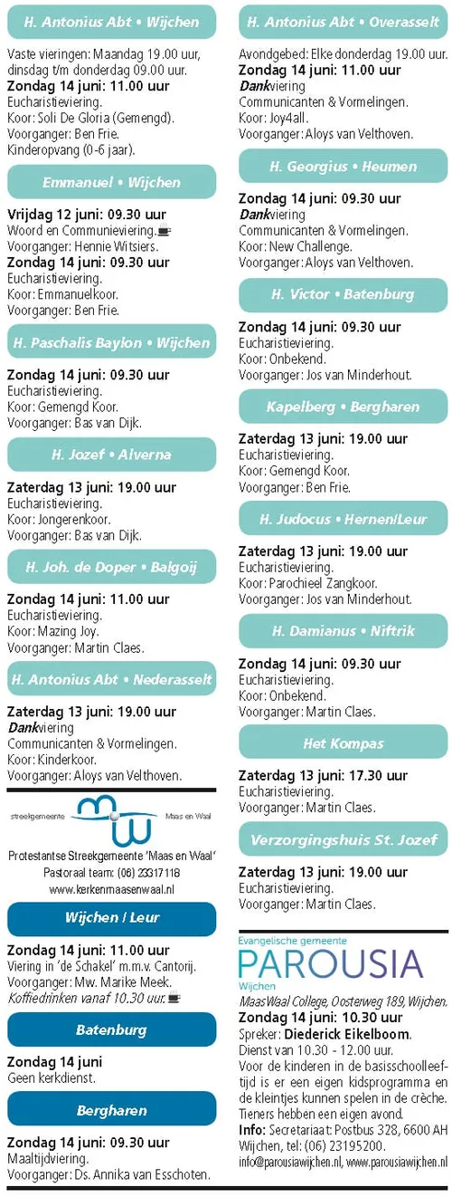 kerkberichten wijchen 100615