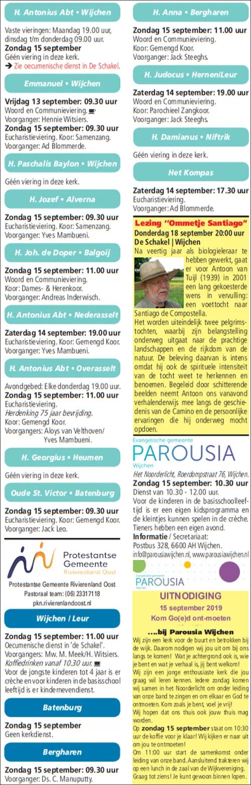 kerkberichten wijchen 110919