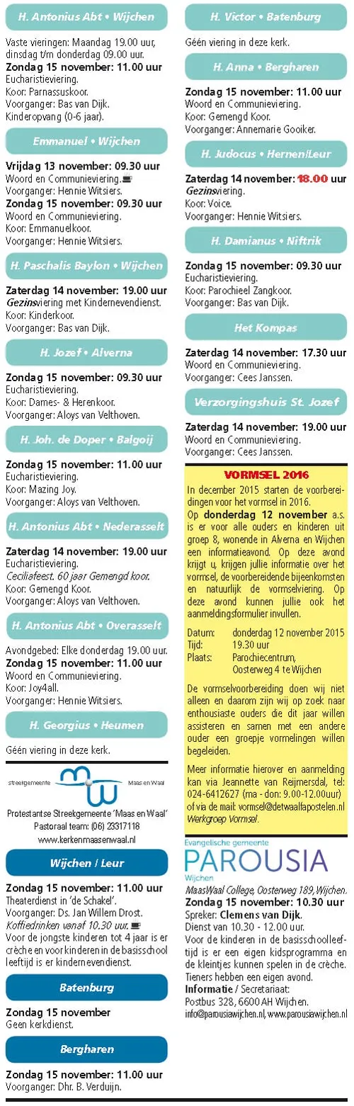 kerkberichten wijchen 111115