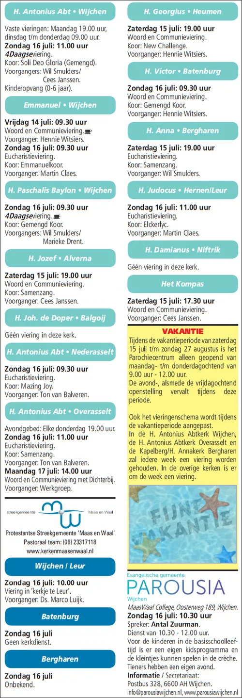 kerkberichten wijchen 120717