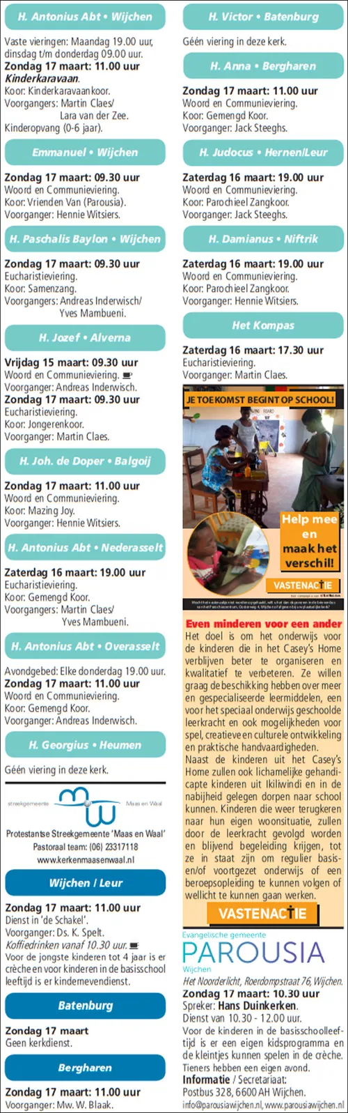 kerkberichten wijchen 130319