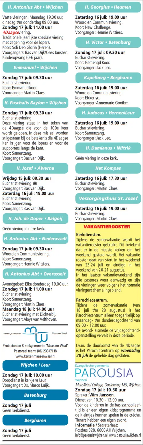 kerkberichten wijchen 130716