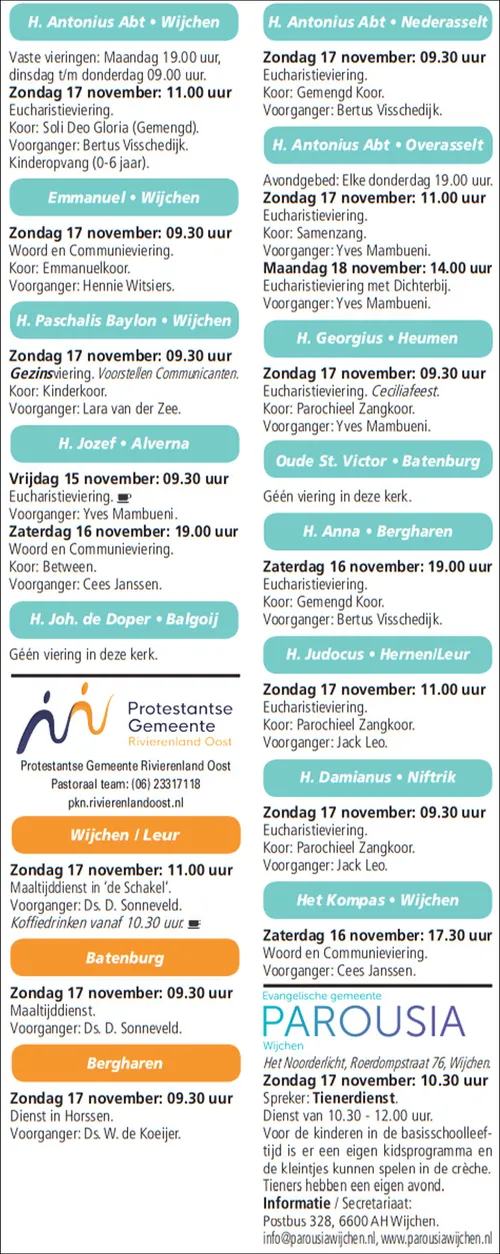 kerkberichten wijchen 131119