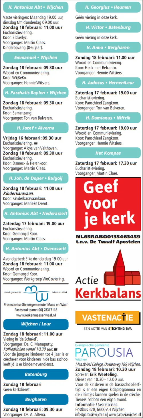 kerkberichten wijchen 140218