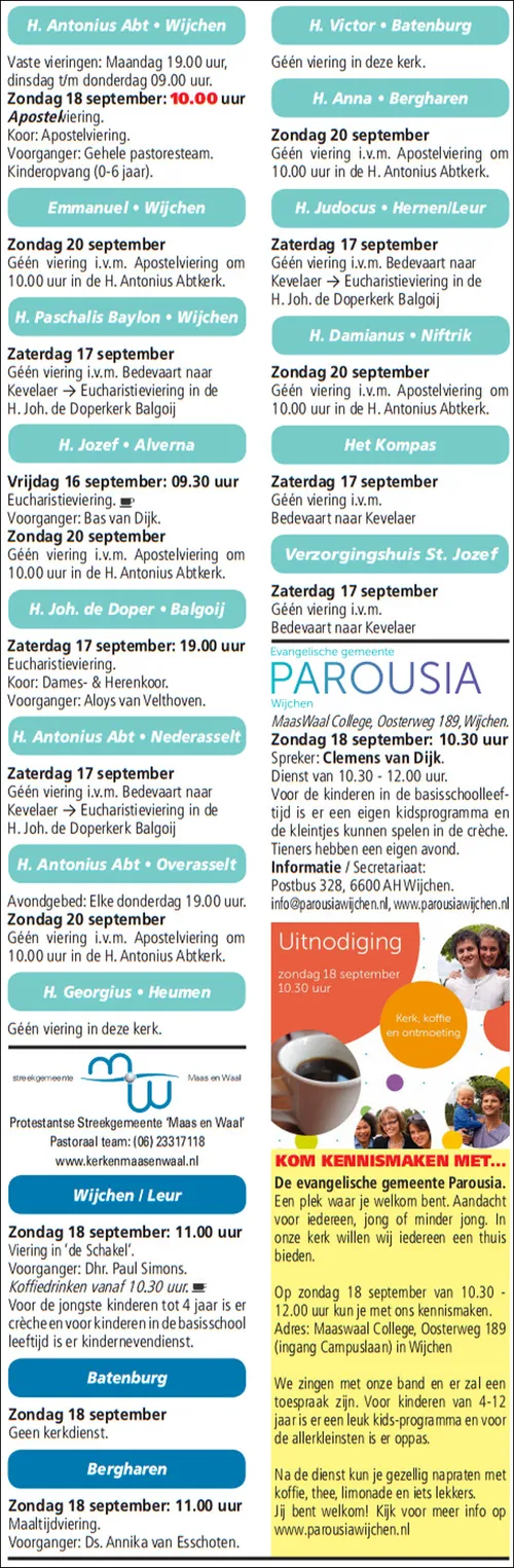 kerkberichten wijchen 140916