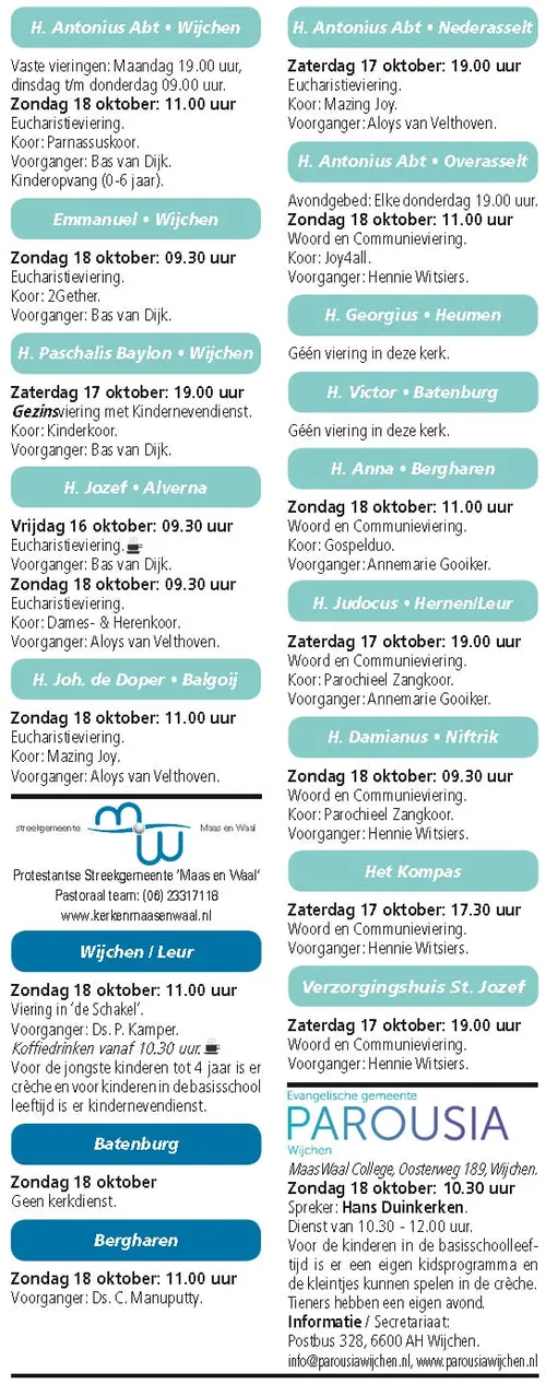 kerkberichten wijchen 141015