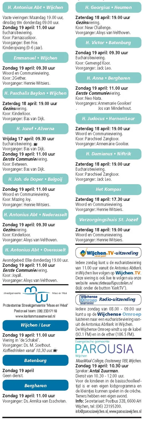 kerkberichten wijchen 150415