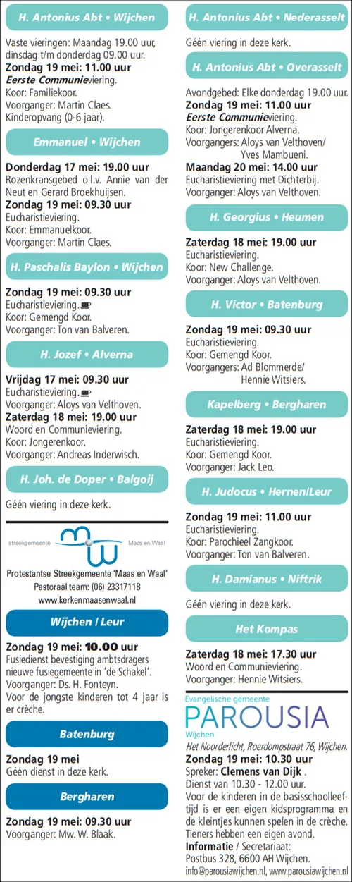 kerkberichten wijchen 150519