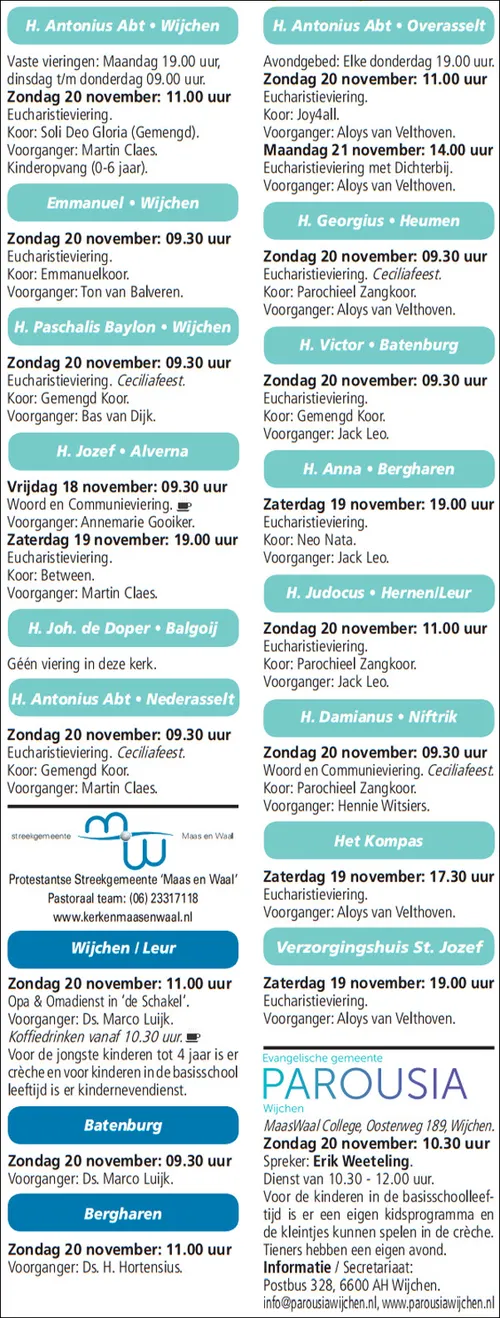 kerkberichten wijchen 151116