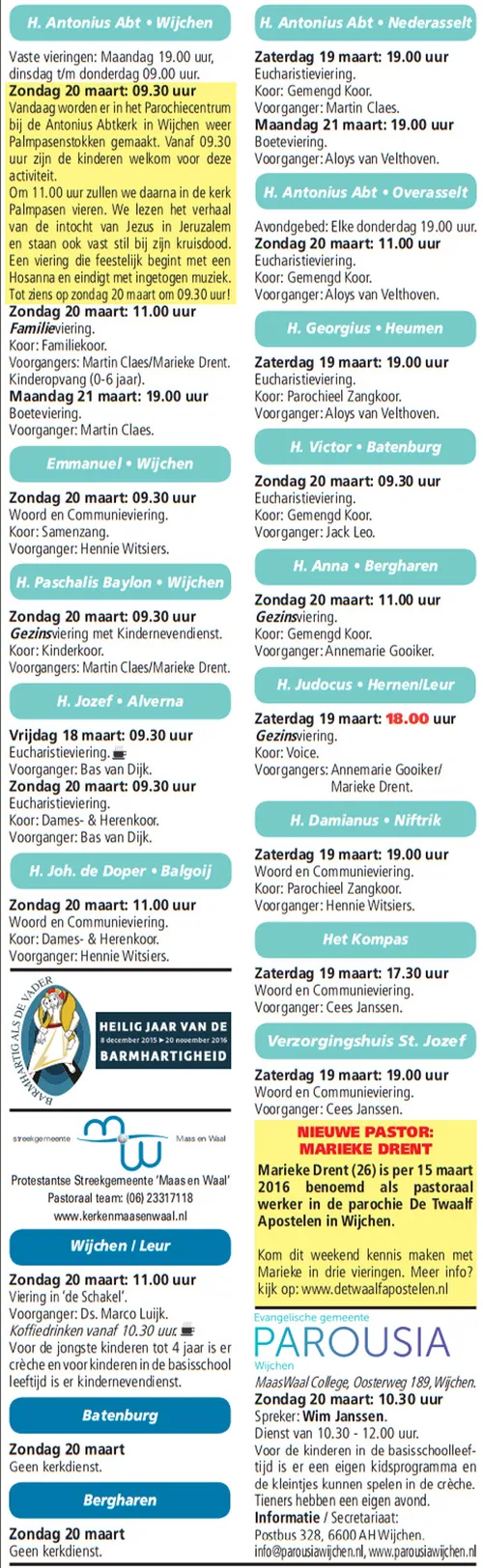 kerkberichten wijchen 160316