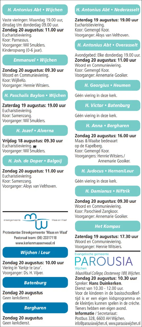kerkberichten wijchen 160817