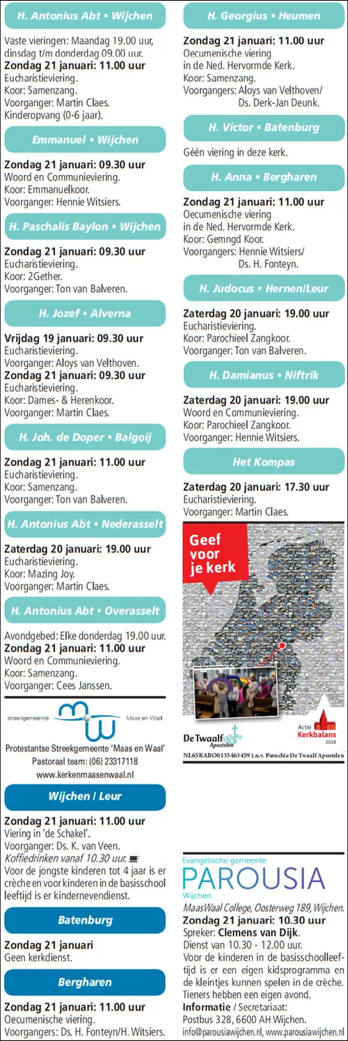 kerkberichten wijchen 170118