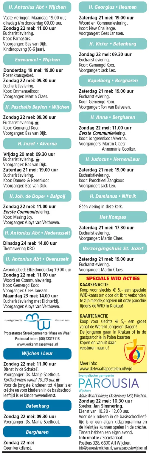 kerkberichten wijchen 180516
