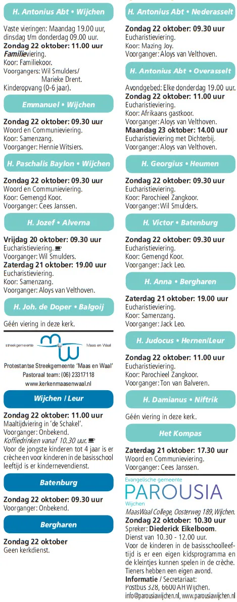 kerkberichten wijchen 181017
