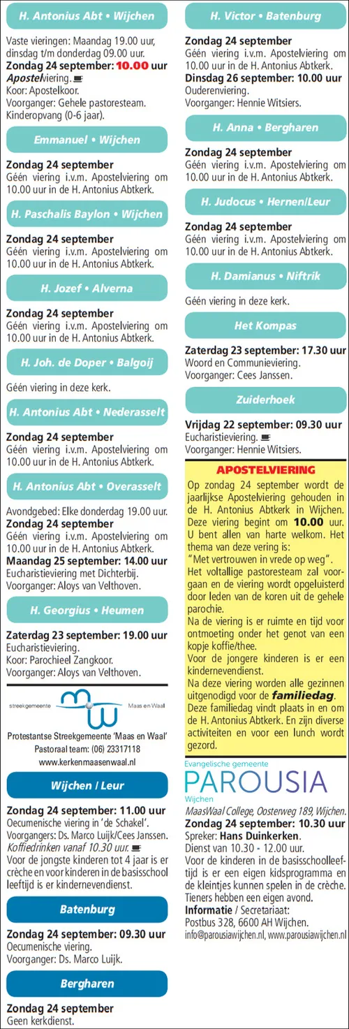 kerkberichten wijchen 200917